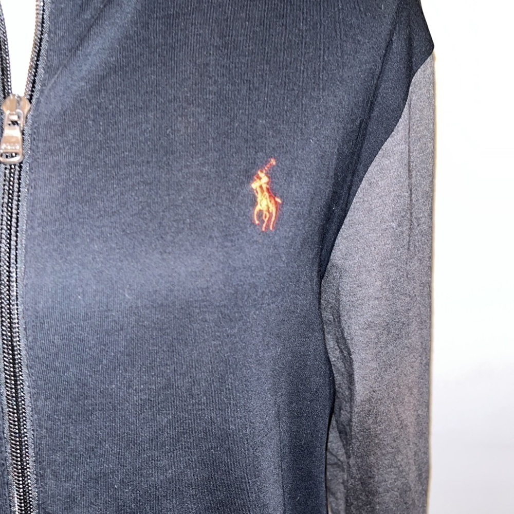 POLO Ralph Lauren. Performance Jacket Grey Black Track Training Jacket Small - Picture 2 of 6